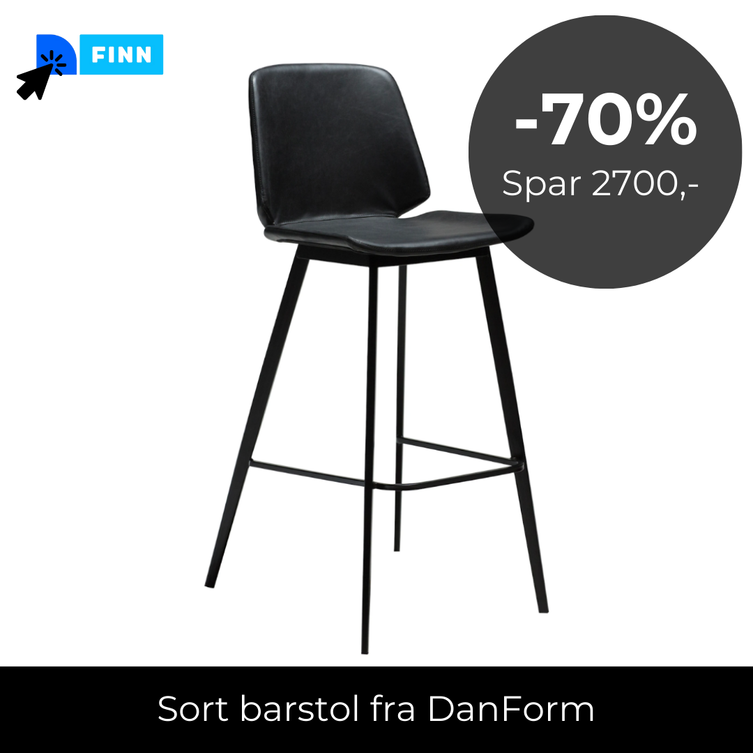 Danform barstil svart høy